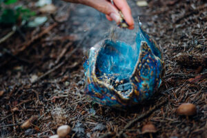 Kakaozeremonie Set Räuchern mit Salbei Rauhnächte räuchern Anleitung Keramik Räucherschale