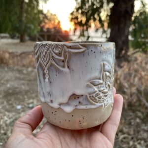 Keramik Kakao Tasse Kakao Becher Kakaozeremonie handgemacht getöpfert Keramik