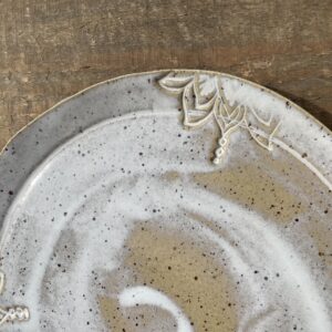 Essteller Keramik, Speiseteller getöpfert, Essgeschirr weiß, Teller flach groß, Geschirr handgemacht, Steinzeugkeramik, Steinzeug Geschirr