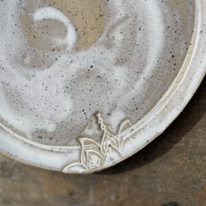 Essteller Keramik, Speiseteller getöpfert, Essgeschirr weiß, Teller flach groß, Geschirr handgemacht, Steinzeugkeramik, Steinzeug Geschirr