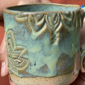 Keramik Tasse türkis blau