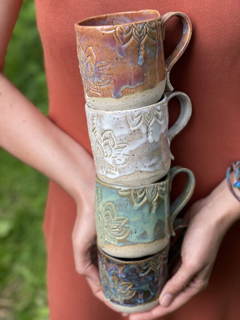 Lotus Tasse getöpfert Yoga Zeremonie Achtsamkeit