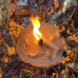 Wachsfresser Lotus Kerzenfresser Schmelzlicht Keramik getöpfert handgemacht kerzen recyceln Kerzenrestefresser Schmelzlicht Anleitung