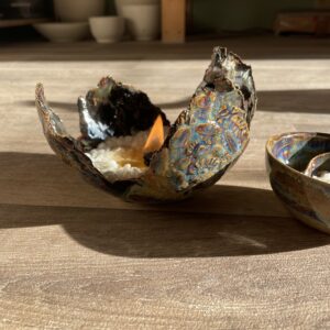 Wachsfresser Kerzenfresser Schmelzlicht Keramik getöpfert handgemacht kerzen recyceln