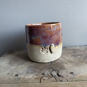 Was schenkt man Katzenfreunden & Hundeliebhabern? Becher Tasse Pfoten Pfote Hund Katze Liebhaber Freunde Geschenk Herz handgemacht getöpfert Geschenk