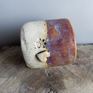 Becher Tasse Pfoten Pfote Hund Katze Liebhaber Freunde Geschenk Herz handgemacht getöpfert Geschenk