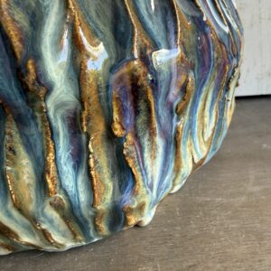 Exklusive Deko Schale Keramik Atlantik Keramik getöpfert Skulptur Einzelstück Unikat Wohnzimmer Designer einzigartige Skulptur aus Keramik