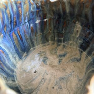 Exklusive Deko Schale Keramik Atlantik Keramik getöpfert Skulptur Einzelstück Unikat Wohnzimmer Designer einzigartige Skulptur aus Keramik