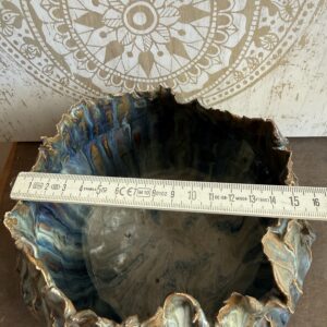 Exklusive Deko Schale Keramik Atlantik Keramik getöpfert Skulptur Einzelstück Unikat Wohnzimmer Designer einzigartige Skulptur aus Keramik