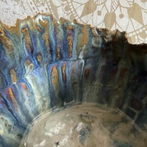 Exklusive Deko Schale Keramik Atlantik Keramik getöpfert Skulptur Einzelstück Unikat Wohnzimmer Designer einzigartige Skulptur aus Keramik