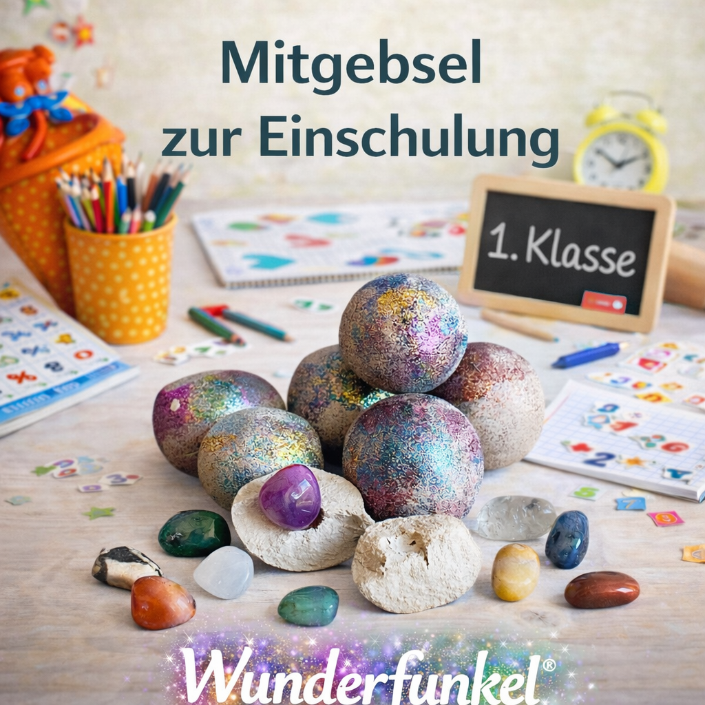 Mitgebsel zur Einschulung – Wunderfunkel mit Edelstein als kleine Überraschung