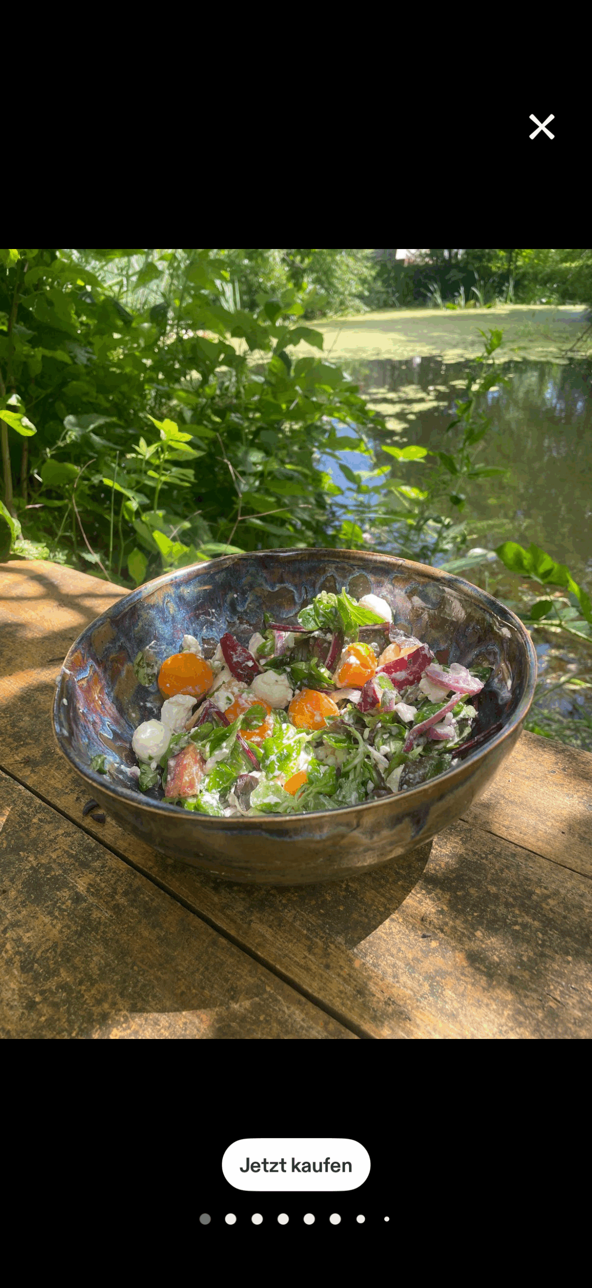 große Keramik Schale handgemacht als Salatschüssel und Obstschale große Keramik Schale handgemacht als Salatschüssel und Obstschale